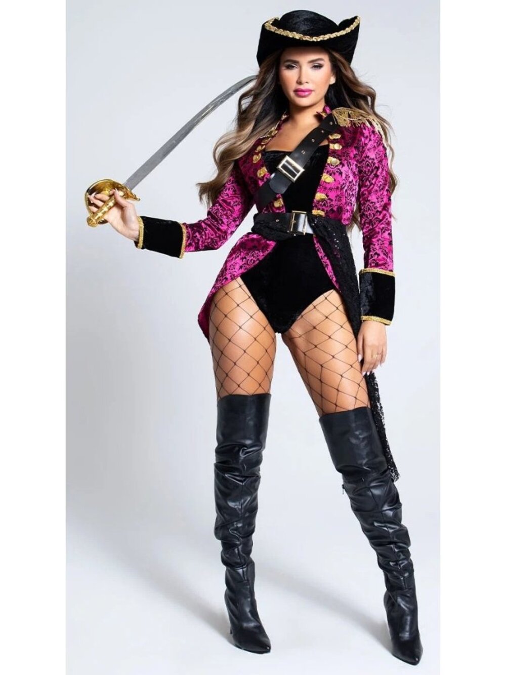 Sexy Swashbuckler Pirate Womens SZ XL Halloween MSRP $129 No Romper Has Hole